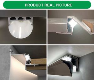 Profilé en aluminium LED encastré pour éclairage linéaire LED/bande LED/plafond LED - Product Image 2