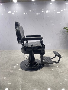 Fauteuil de barbier vintage haut de gamme, professionnel, hydraulique, pivotant, pour salon de coiffure - Product Image 6