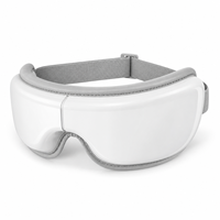 Masque de massage oculaire pliable OEM ODM à pression d'air avec compresse chauffante, vibrations et musique, rechargeable, pour la vente en gros
