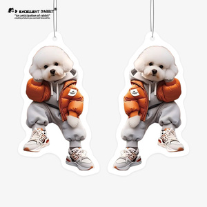 <span class=keywords><strong>Désodorisant</strong></span> de <span class=keywords><strong>voiture</strong></span> suspendu, carte parfumée, motif chien mignon, parfum végétal, 18% d'huiles essentielles, élimination longue durée des odeurs, OEM ODM - Product Image 5
