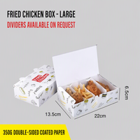 Caja para Pollo Frito Personalizada, Resistente al Aceite, Desechable, para Comida Rápida para Llevar