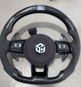 Volant en fibre de carbone pour Volkswagen Polo gti Scirocco GTS GTE GLI R-Line <span class=keywords><strong>Golf</strong></span> 6 Mk4 Mk5 Mk7 <span class=keywords><strong>GTD</strong></span> CC Polo jetta passat - Product Image 1