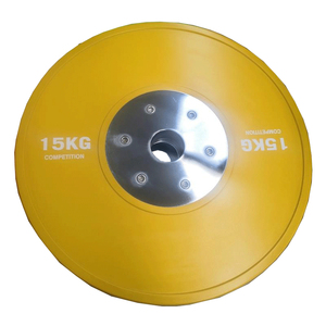 Pesa libre para gimnasio, 20kg y 25kg, mancuerna de goma pura recubierta de hierro fundido, placa de peso - Product Image 3