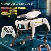 Robot chien IA programmable transfrontalier à quatre pattes, interactif vocal, jouet mécanique intelligent en plastique pour enfants