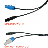 Câble Combo Flexible Powercon 1m 2m 3m 5m 1.5m XLR DMX512 Câble d'Alimentation Combiné 3 x 1.5mm pour Éclairage de Scène et Têtes Mobiles