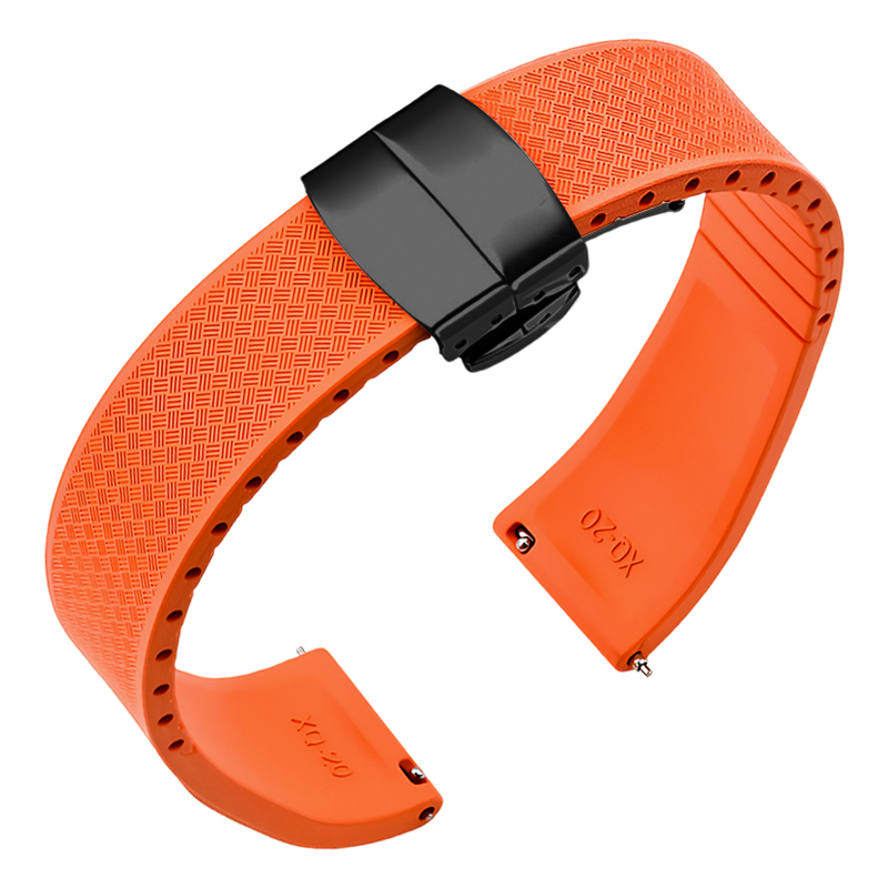 Boucle orange et noire