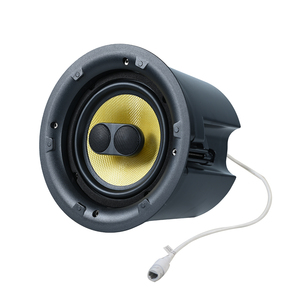 Système audio <span class=keywords><strong>Dante</strong></span> DSP, haut-parleur coaxial <span class=keywords><strong>de</strong></span> plafond à double tweeter sans bordure <span class=keywords><strong>de</strong></span> 6 pouces, 2 voies, avec alimentation PoE 50W - Product Image 1