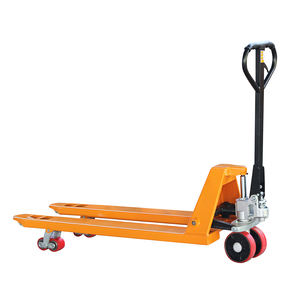 Chariot à palettes manuel robuste OTOY, capacité 2,5 tonnes, en acier au manganèse, pour terrains accidentés, avec roues en caoutchouc - Product Image 3