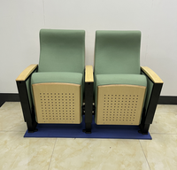 Prix de gros d'usine Sièges de théâtre Auditorium Chaise d'église Sièges imbriqués en bois de hêtre avec bloc-notes de table