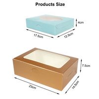 Recycle Ivory Board Food Boxes Cake Cookie Box Cake Packaging Box With Plastic Window