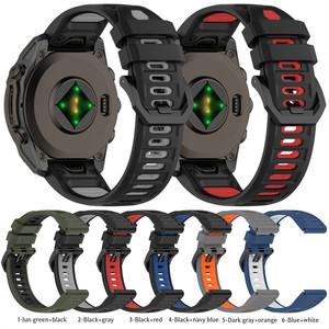 <span class=keywords><strong>Correa</strong></span> de Reloj de Silicona de Dos Tonos de 22/26 mm para <span class=keywords><strong>Garmin</strong></span> <span class=keywords><strong>Fenix</strong></span> 8 AMOLED 47 mm 51 mm 7 7X <span class=keywords><strong>6X</strong></span> 6 <span class=keywords><strong>Pro</strong></span> 5 5X Smartwatch - Product Image 2