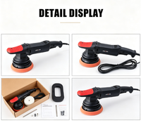 Polisseuse de voiture DA 230V 900W, orbite de 15 mm, plateau de 5 pouces, interrupteur à 6 vitesses, machine professionnelle de detailing automobile
