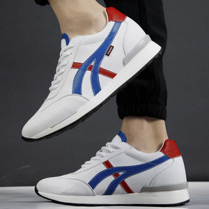 Zapatillas Blancas con Plataforma de 8cm para Hombre, Modernas, con Cordones, Casuales, con Rayas y Forro de Malla - Product Image 5