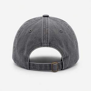 Gorra de béisbol vintage de mezclilla lavada con logo personalizado T&L impreso por transferencia térmica, de 6 paneles, estilo hip hop, con hebilla de un solo botón, al por mayor. - Product Image 5
