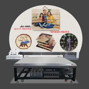 Most popular 2513 8x4 uv flatbed printer for pvc glass wood door wedding card uv laser printer