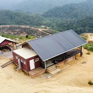 Villa <span class=keywords><strong>de</strong></span> luxe en acier léger, toit en pente, maison préfabriquée pour complexe hôtelier avec balcon et terrasse, cabane modulaire à ossature acier, conception personnalisée - Product Image 2