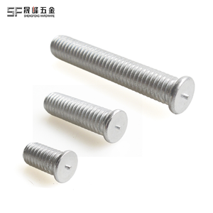 Pernos de descarga de condensador de aluminio métricos ISO 13918 M3-M12 con brida, lisos, marinos, anticorrosión, clase 4.8 y 6.8 para chapa metálica - Product Image 1