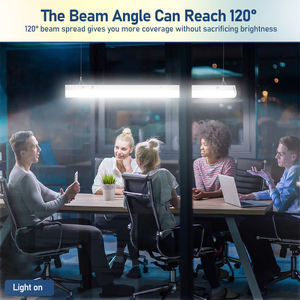 Bande lumineuse LED linéaire SMD2835 5200LM 4FT 40W 32W 24W à distribution de lumière sélectionnable, tension d'entrée AC120-277V, en acier inoxydable PC - Product Image 4