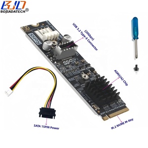 Fabrika Doğrudan Satışı 20Gbps USB 3.2 Tip-E Ön Tip-C Konnektör - NGFF M.2 PCI-E NVME M-Key Arayüz Adaptör Kartı ASM3242 - Product Image 1