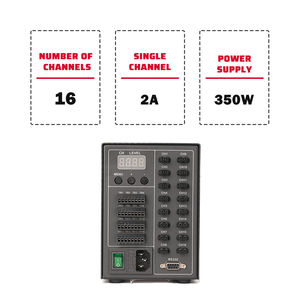 وحدة تحكم رقمية PWM ذات 16 قناة من MUKEREN طراز MKR-DPS، توصيل 3PIN2، مدخل تيار متردد 220 فولت، مخرج 24 فولت، حمولة قصوى 450 واط، مصنوعة من سبائك الألومنيوم - Product Image 2