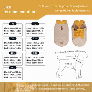 Manteau pour chien en coton uni classique et moderne, imperméable, pour petits chiens jusqu'à 5XL, idéal pour l'hiver et <span class=keywords><strong>les</strong></span> promenades en <span class=keywords><strong>neige</strong></span> en extérieur - Product Image 5