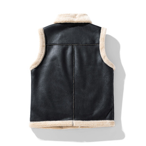 Automne <span class=keywords><strong>hiver</strong></span> chaud Vintage sans manches nouveauté mode dame hommes vestes Patchwork fourrure <span class=keywords><strong>d</strong></span>écontracté gilet hommes manteaux - Product Image 2