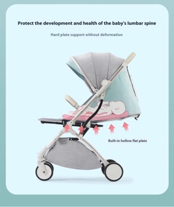 Belmont siêu Nhẹ Xách Tay Bốn bánh xe đẩy em bé ngồi và nằm xe mô hình mới ô gấp thiết kế cho trẻ em - Product Image 3