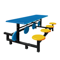 Meubles scolaires bon marché, table de cantine de restaurant, table pliante mobile, ensemble de chaises, carton, rectangle moderne, rare, article scolaire