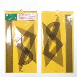 Juego de 4 Reglas de Plástico Transparentes para Dibujo, Escuela, Oficina, Herramienta de Medición, Material Escolar Promocional - Product Image 2