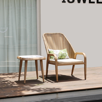 Fauteuil à bascule de patio moderne Meiqi pour l'extérieur et l'intérieur, structure en alliage d'aluminium, résistant aux intempéries, durable et confortable