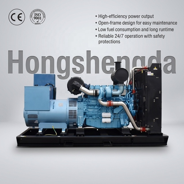 Hot Sale Weichai 400kW 500kVA Open Type Diesel Generator, 50Hz 60Hz with ATS, Emergency Standby Power for Data Center & Hospital