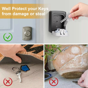 Wholesale Wall Mount Key Storage Secret Box Organizer <b>Security</b> Code Lock No Home Safe Decoration - Product Image 3