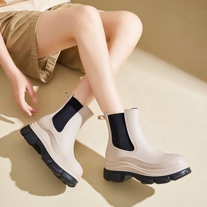 Fashion Women Ankle Rain <strong>Boots</strong> to Keep Warm PVC Ladies Slip-on <strong>Snow</strong> <strong>Boots</strong> <strong>Waterproof</strong> Walking Sandals Hunting PVC <strong>Boots</strong> - Product Image 3