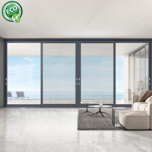 Foshan High Quality Panoramic <b>Large</b> Glass <b>Sliding</b> Door Multi-track Design Aluminum Frame Energy Efficient <b>Sliding</b> Door - Product Image 1