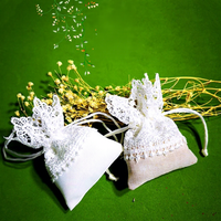 Pochette décorative réutilisable en dentelle brodée, durable, pour emballage cadeau, bijoux, remise de diplôme, Ramadan, anniversaire, bonbons