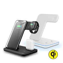 New arrivals Quick Charging Phone Wireless Charger Holder 10W 15W qi Fast 3 in 1 Wireless Charger Station Dock for iphone 14