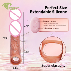 Extenseur de pénis masculin, extenseur de pénis portable, gode réaliste, doux, 100% étanche, plaisir accru et effet retardé - Product Image 4