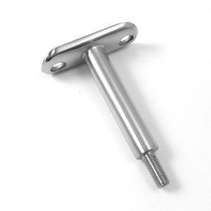Support fileté M10 pour ondulé Inox AISI 304 Finition satinée SKU C110176 pour balustrades et mains courantes Ø 42.4 - Product Image 1