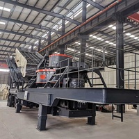 Vente flash : installation de production de sable à moyenne échelle, haute performance, 100-260 t/h, 2x90 kW, concasseur mobile VSI