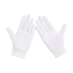 Sarung tangan Formal multifungsi, sarung tangan katun perayaan pelayan wanita, gaun Formal nyaman dipakai di keras warna putih berkualitas tinggi