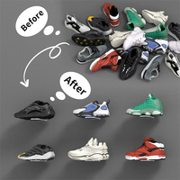 Estantes de zapatillas de deporte de acrílico transparente montados en la pared Soporte de estante de exhibición de zapatos levitantes