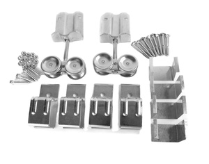 WEKIS Kit de Herrajes Deslizantes de Acero y Latón de Alta Calidad con Impresión Personalizada, Moderno y Duradero, Ruedas y Colgadores para Puertas Correderas de Granero y Armarios de Madera - Product Image 1