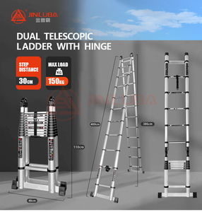 Échelle télescopique ODM/OEM Échelle en aluminium à extension simple et droite de <span class=keywords><strong>3</strong></span>.<span class=keywords><strong>2m</strong></span> de Chine - Product Image 1