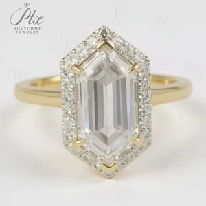 Vòng tùy chỉnh với hình lục giác moissanite/<span class=keywords><strong>Ruby</strong></span>/Sapphire làm bằng S925 được thiết kế dành riêng cho phụ nữ lý tưởng như một món quà kỷ niệm - Product Image 4