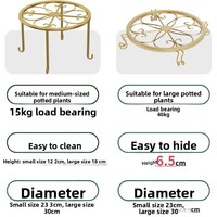 Rak Pot Bunga Multifungsi untuk Ruang Tamu Dalam Ruangan, Balkon, Desain Sederhana Bentuk Piring Terbang