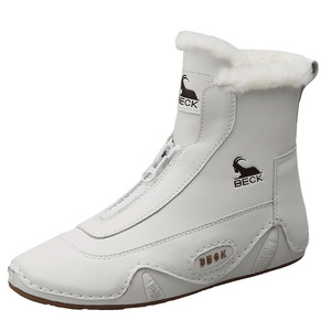 Women's Plus Size Autumn Winter <b>Ankle</b> <b>Bootie</b> New Comfortable Casual Cross-Border High-Top Fleece-Lined Short Boots Platform - Product Image 4