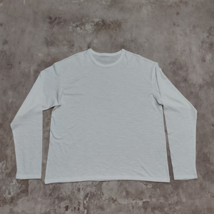 <span class=keywords><strong>Camiseta</strong></span> de Algodón Slub de <span class=keywords><strong>Manga</strong></span> <span class=keywords><strong>Larga</strong></span> de Alta Calidad para <span class=keywords><strong>Hombre</strong></span>, Estilo Vintage Lavado, Tejido Ligero, Corte Holgado Oversize, Venta al por Mayor - Product Image 3