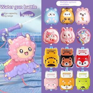 Sac à dos pour enfants <span class=keywords><strong>de</strong></span> dessin animé mignon avec pistolet à eau en plastique coulissant pour l'amusement en plein air et l'approvisionnement en décrochage du marché nocturne - Product Image 2