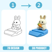 Ensemble cadeau personnalisé adorable, supports de téléphone portable en PVC, supports de téléphone à motifs d'animaux mignons pour les anniversaires, les fêtes et les cadeaux pour enfants