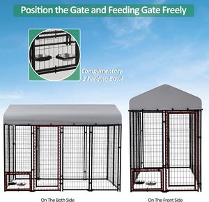 La fabbrica supporta gabbie per cani personalizzate per impieghi gravosi cuccia per cani da esterno di grandi dimensioni impermeabile in metallo - Product Image 5